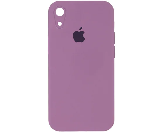 Чехол Silicone Case Square Full Camera Protective (AA) для Apple iPhone XR (6.1") Лиловый / Lilac Pride