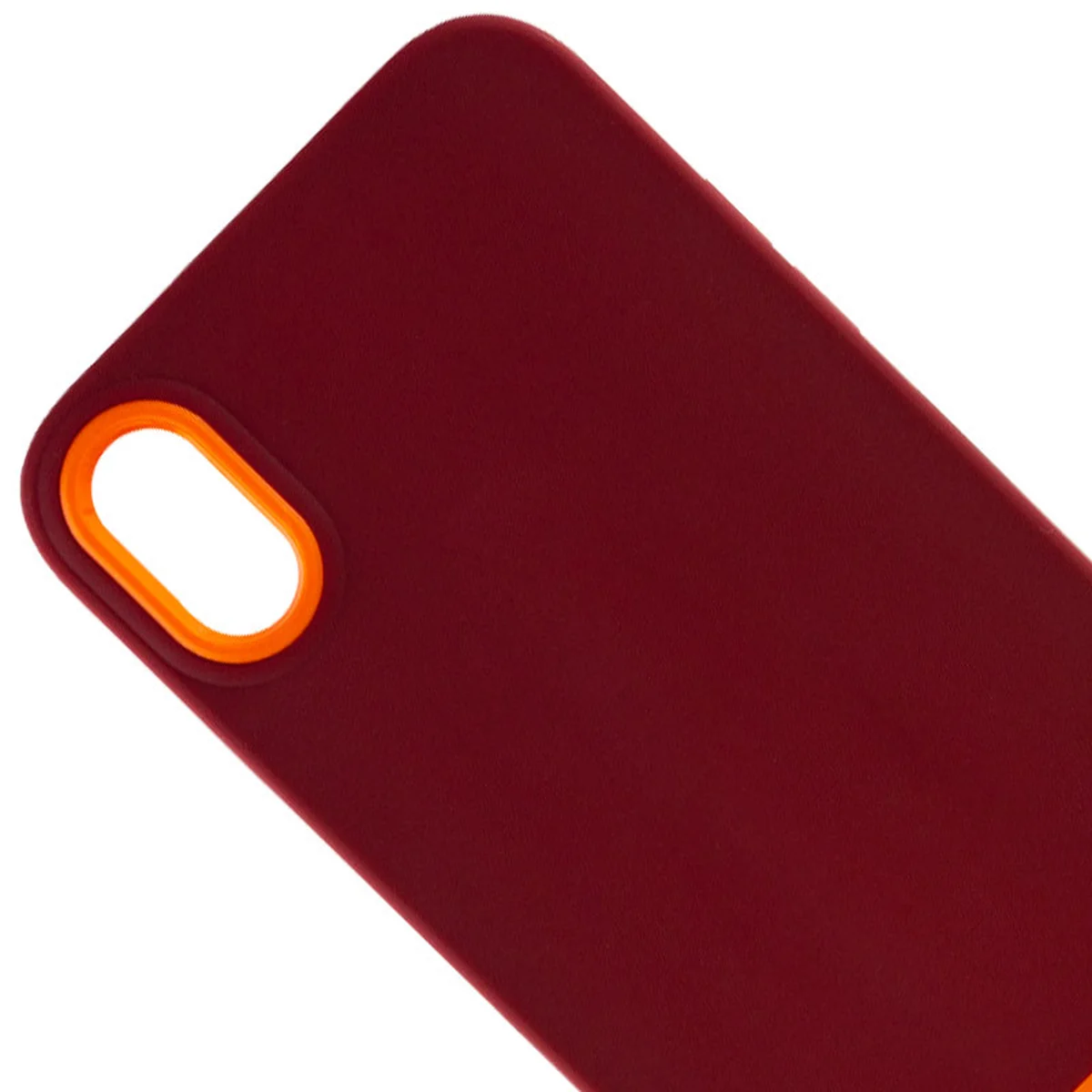 Чехол TPU+PC Bichromatic для Apple iPhone XR (6.1") Brown burgundy / Orange