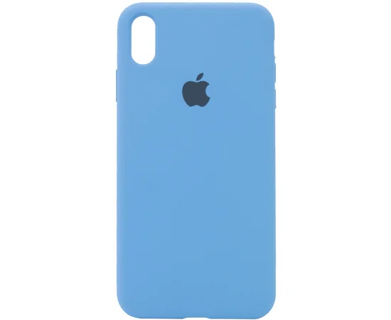 Чехол Silicone Case Full Protective (AA) для Apple iPhone XR (6.1") Голубой / Cornflower