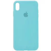 Чехол Silicone case (A) (с закрытым низом) для Apple iPhone XR (6.1") Бирюзовый / Marine Green