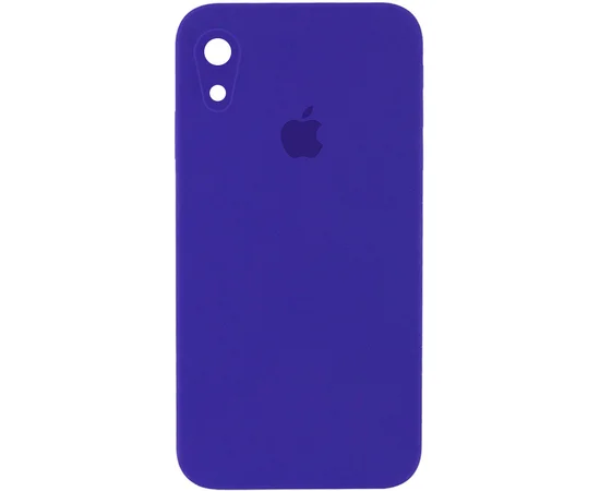 Чохол Silicone Case Square Full Camera Protective (AA) для Apple iPhone XR (6.1 ") Фіолетовий / Ultra Violet