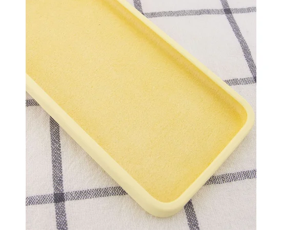 Чехол Silicone Case Square Full Camera Protective (AA) для Apple iPhone XR (6.1") Желтый / Mellow Yellow