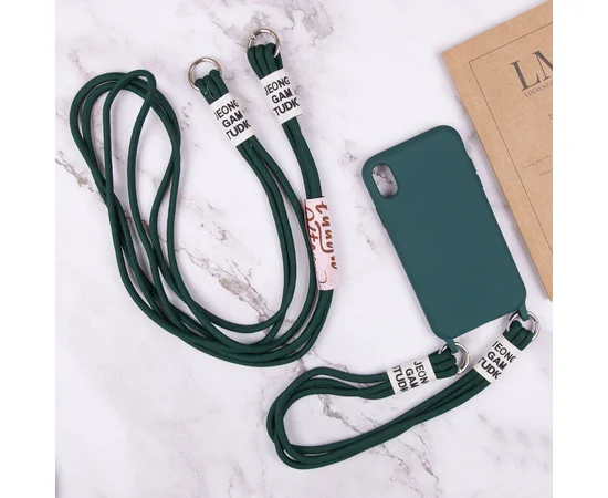 Чехол TPU two straps California для Apple iPhone XR (6.1") Зеленый / Forest green
