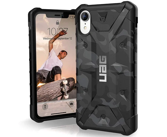 Ударопрочный чехол UAG Pathfinder камуфляж для Apple iPhone XR (6.1") Серый