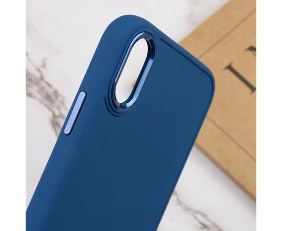 TPU чехол Bonbon Metal Style для Apple iPhone XR (6.1") Синий / Denim Blue