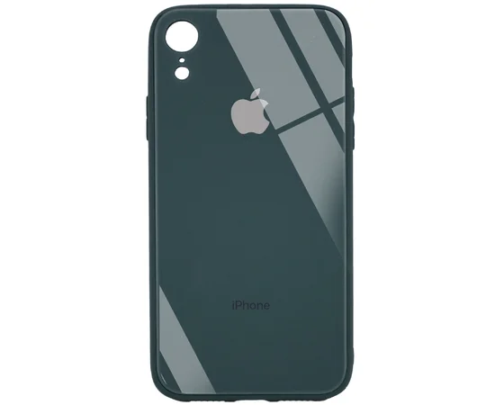 TPU+Glass чехол GLOSSY Logo Full camera (opp) для Apple iPhone XR (6.1") Зеленый