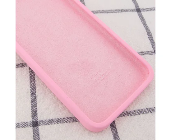 Чехол Silicone Case Square Full Camera Protective (AA) для Apple iPhone XR (6.1") Розовый / Light pink