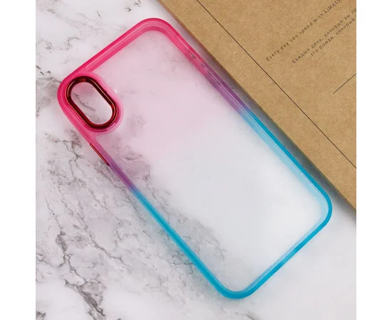 Чехол TPU+PC Fresh sip series для Apple iPhone XR (6.1") Бирюзовый / Розовый