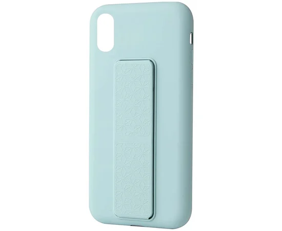Чехол Silicone Case Hand Holder для Apple iPhone XR (6.1") Бирюзовый / Ice Blue