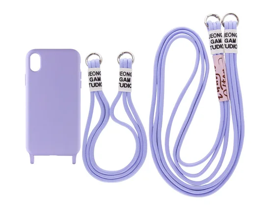 Чехол TPU two straps California для Apple iPhone XR (6.1") Сиреневый