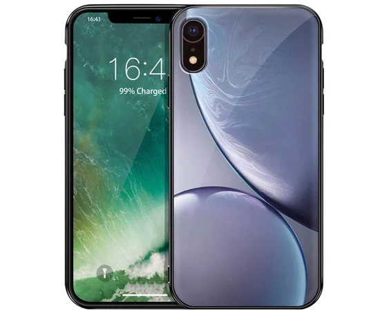 TPU+Glass чехол Planet для Apple iPhone XR (6.1") Серый