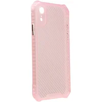 Чохол TPU Ease Carbon color series для Apple iPhone XR (6.1") Рожевий / Прозорий