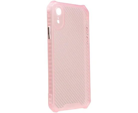 Чехол TPU Ease Carbon color series для Apple iPhone XR (6.1") Розовый / Прозрачный