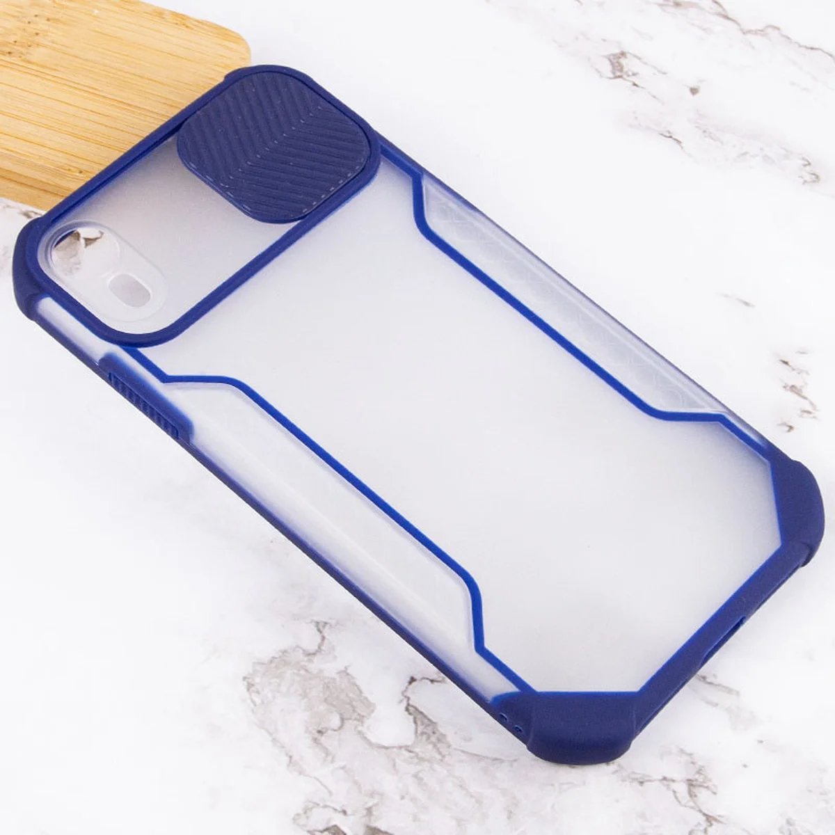 Чехол Camshield matte Ease TPU со шторкой для Apple iPhone XR (6.1") Синий