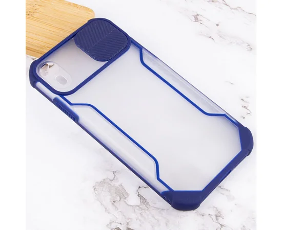 Чехол Camshield matte Ease TPU со шторкой для Apple iPhone XR (6.1") Синий