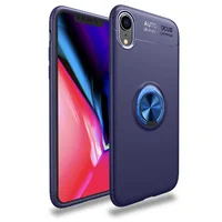 TPU чехол Deen ColorRing под магнитный держатель (opp) для Apple iPhone XR (6.1") Синий / Синий