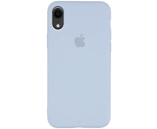 Чехол Silicone Case Slim Full Protective для Apple iPhone XR (6.1") Голубой / Ice blue