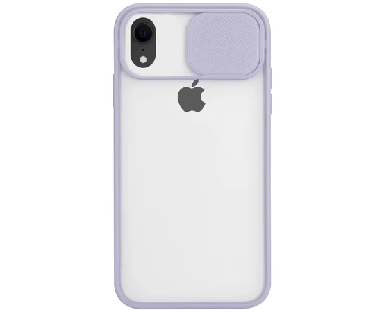 Чехол Camshield mate TPU со шторкой защищающей камеру для Apple iPhone XR (6.1") Сиреневый