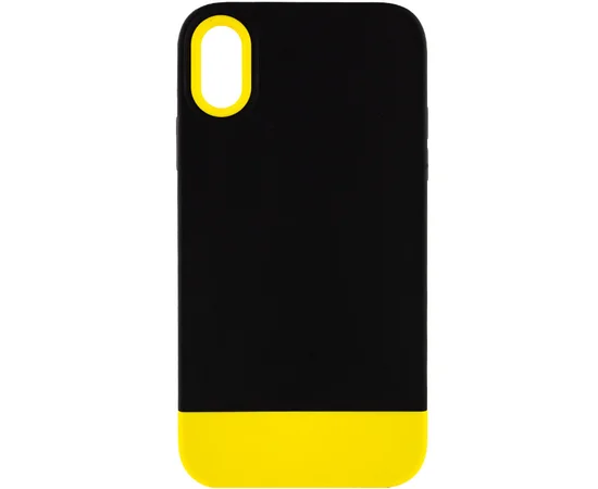 Чехол TPU+PC Bichromatic для Apple iPhone XR (6.1") Black / Yellow