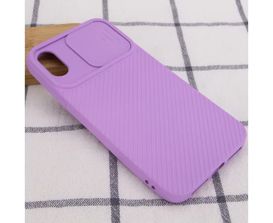 Чехол Camshield Square TPU со шторкой для камеры для Apple iPhone XR (6.1") Сиреневый