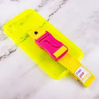 Чехол Handfree с цветным ремешком для Apple iPhone XR (6.1") Желтый