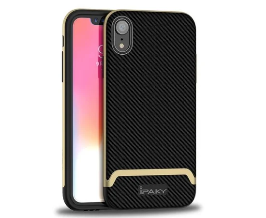Чехол iPaky TPU+PC для Apple iPhone XR (6.1") Черный / Золотой