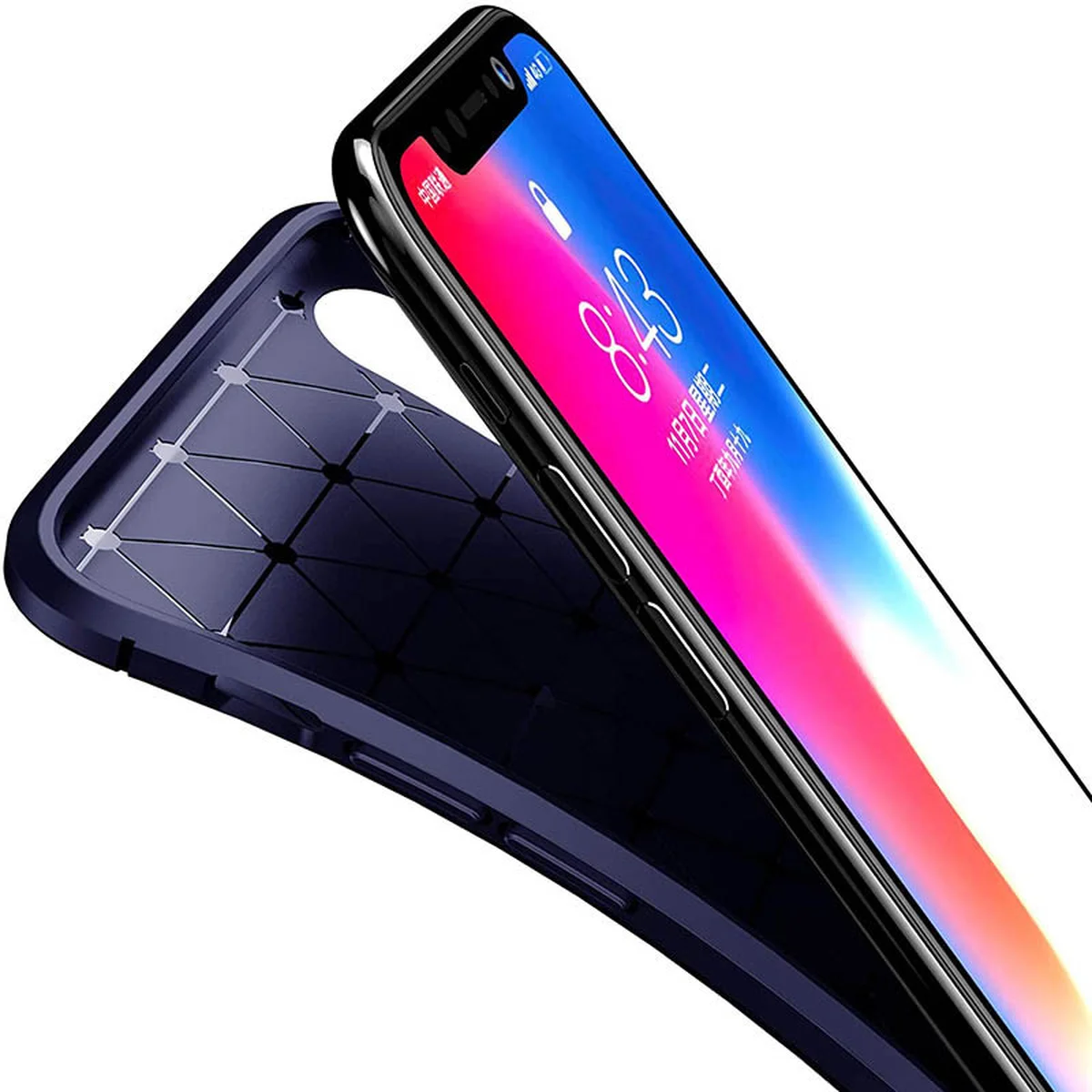 TPU чехол Deen ColorRing под магнитный держатель (opp) для Apple iPhone XR (6.1") Синий / Синий