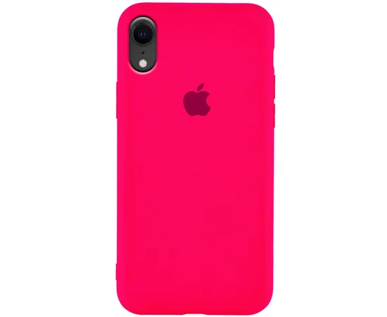 Чехол Silicone Case Slim Full Protective для Apple iPhone XR (6.1") Розовый / Shiny pink