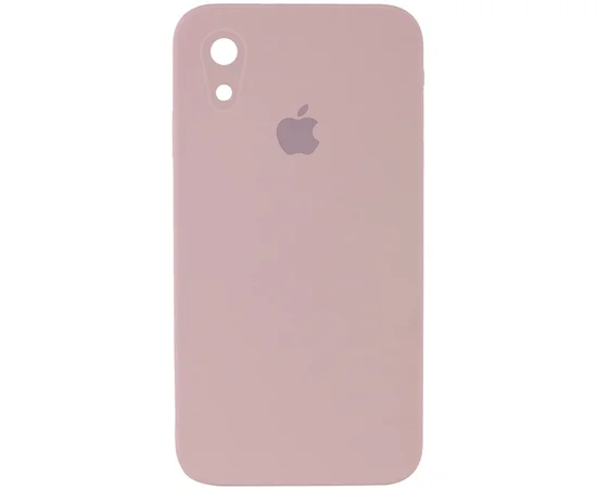 Чохол Silicone Case Square Full Camera Protective (AA) для Apple iPhone XR (6.1 ") Рожевий / Pink Sand