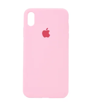 Чехол Silicone Case Full Protective (AA) для Apple iPhone XR (6.1") Розовый / Light pink