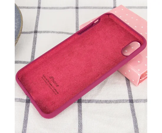 Чехол Silicone Case Full Protective (AA) для Apple iPhone XR (6.1") Бордовый / Maroon
