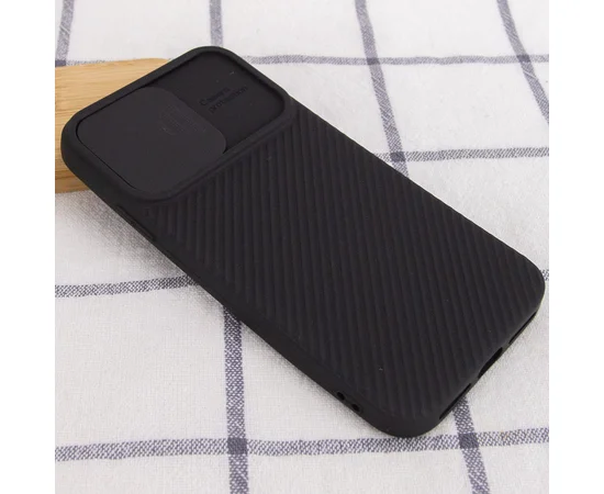 Чехол Camshield Square TPU со шторкой для камеры для Apple iPhone XR (6.1") Черный