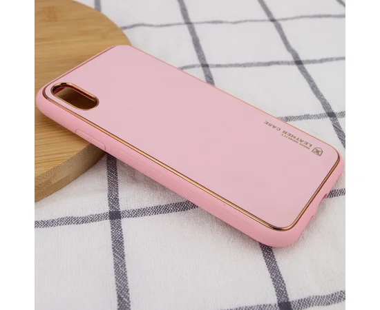 Кожаный чехол Xshield для Apple iPhone XR (6.1") Розовый / Pink