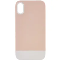 Чехол TPU+PC Bichromatic для Apple iPhone XR (6.1") Grey-beige / White