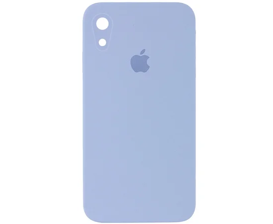 Чехол Silicone Case Square Full Camera Protective (AA) для Apple iPhone XR (6.1") Голубой / Mist blue
