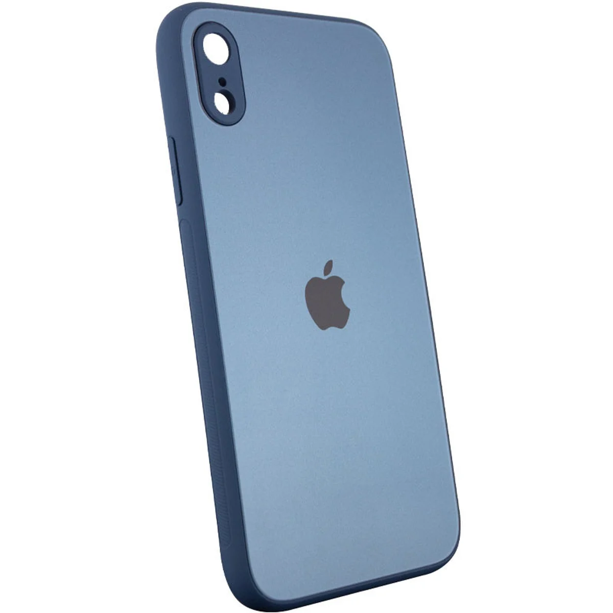 TPU+Glass чехол Matte Candy Full camera для Apple iPhone XR (6.1") Синий