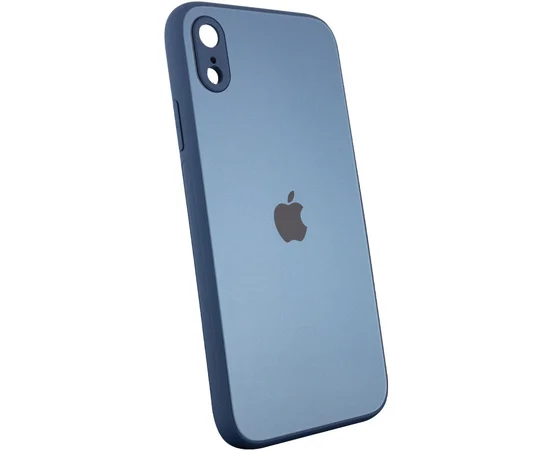 TPU+Glass чехол Matte Candy Full camera для Apple iPhone XR (6.1") Синий