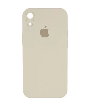 Чехол Silicone Case Square Full Camera Protective (AA) для Apple iPhone XR (6.1") Бежевый / Antigue White