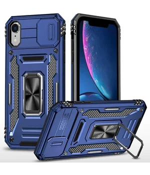 Удароміцний чохол Camshield Army Ring для iPhone XR (6.1") Синій / Navy