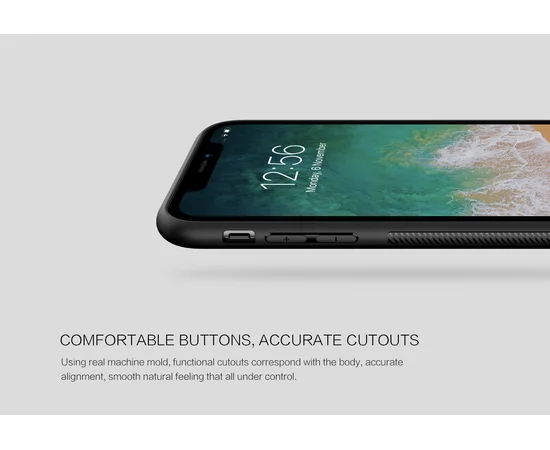 Карбоновая накладка Nillkin Synthetic Fiber series для Apple iPhone XR (6.1") Черный