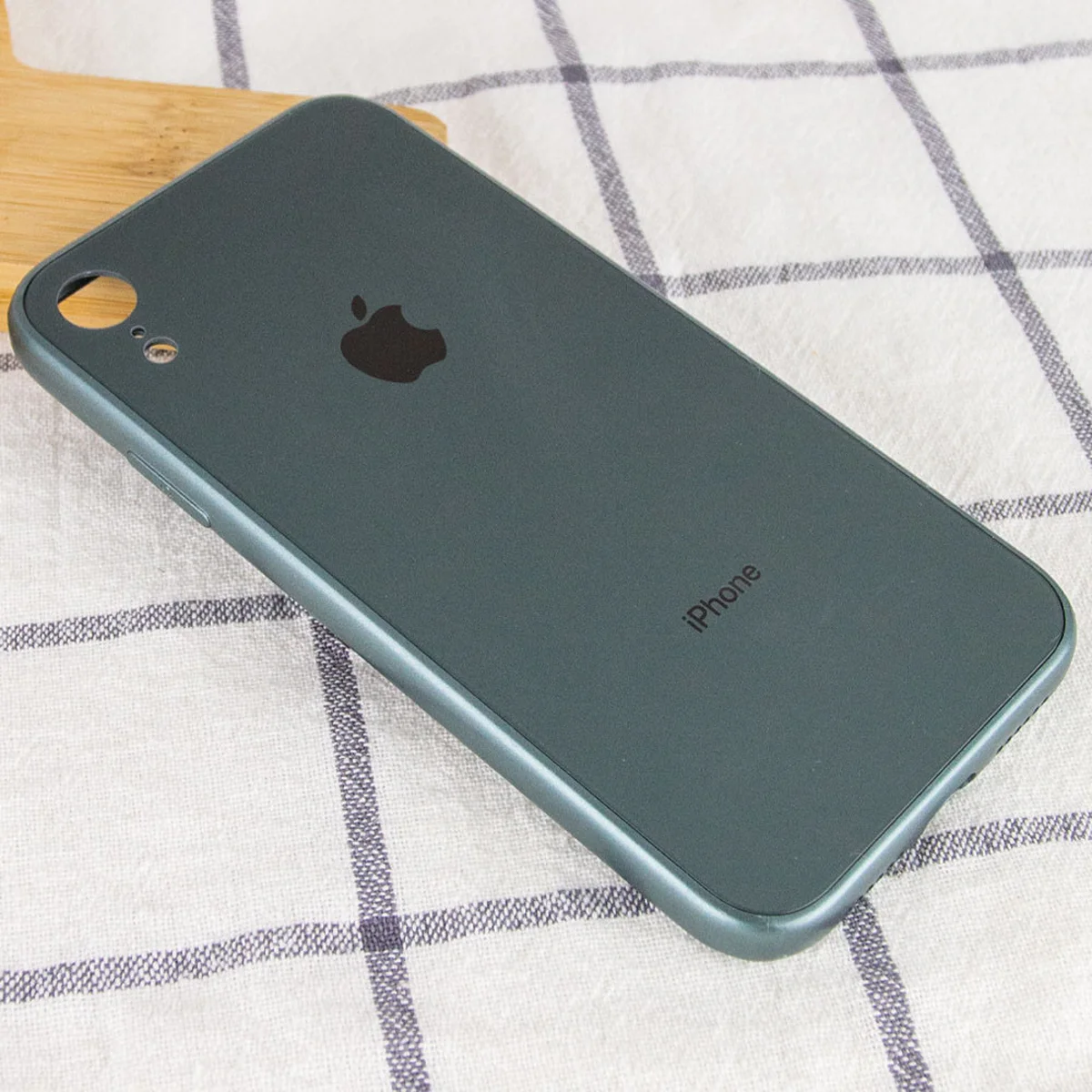 TPU+Glass чехол GLOSSY Logo Full camera для Apple iPhone XR (6.1") Зеленый