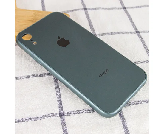 TPU+Glass чехол GLOSSY Logo Full camera для Apple iPhone XR (6.1") Зеленый