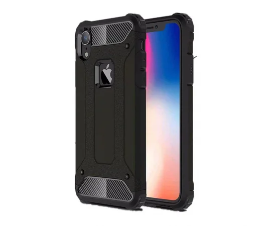 Бронированный противоударный TPU+PC чехол Immortal для Apple iPhone XR (6.1") Черный