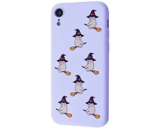 TPU чехол WAVE Fancy для Apple iPhone XR (6.1") Bear on broom / Light purple