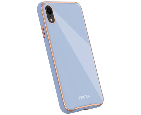 TPU+Glass чехол Venezia для Apple iPhone XR (6.1") Сиреневый / Dasheen