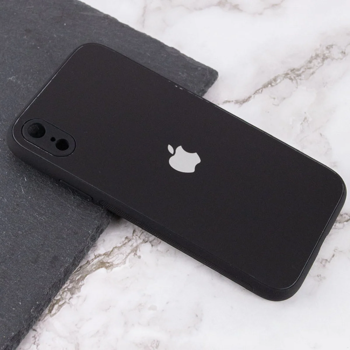 TPU+Glass чехол Matte Candy Full camera для Apple iPhone XR (6.1") Черный