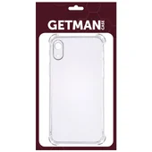 TPU чехол GETMAN Ease logo усиленные углы для Apple iPhone XR (6.1") Прозрачный / Transparent