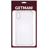 TPU чехол GETMAN Ease logo усиленные углы для Apple iPhone XR (6.1") Прозрачный / Transparent