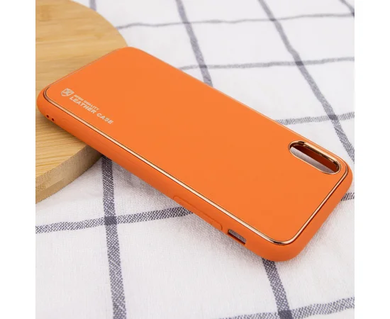 Кожаный чехол Xshield для Apple iPhone XR (6.1") Оранжевый / Apricot