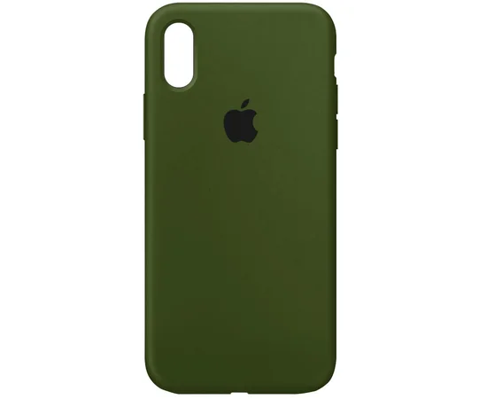Чехол Silicone Case Full Protective (AA) для Apple iPhone XR (6.1") Зеленый / Army green